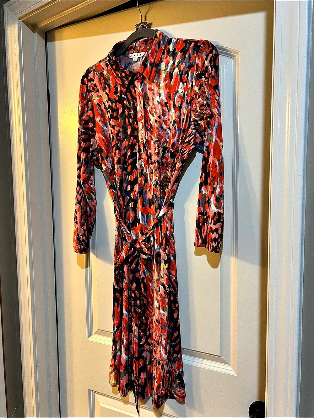 Cabi Maxi Dress in Red & Black Size Large H172